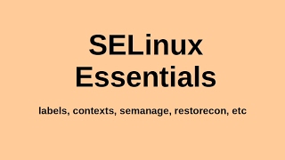 SELinux Essentials  RHCETOPIC [upl. by Wons33]