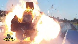 THE WILDEST NITRO FUNNY CAR EXPLOSION EVER [upl. by Adlesirhc]