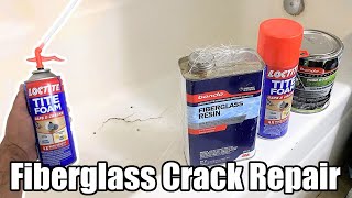 USING FIBERGLASS RESIN AND FOAM TO SUPPORT A CRACKED BATHTUB  DIY Fiberglass Bathtub Reglaze Repair [upl. by Weider]