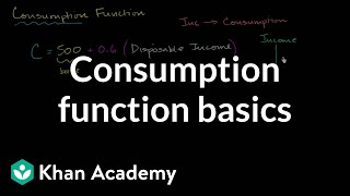 Consumption function basics  Macroeconomics  Khan Academy [upl. by Iarahs388]