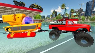 Monster Truck escapes flooded city  Farming Simulator 22 [upl. by Loginov]