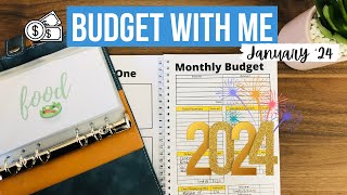 BUDGET WITH ME January 2024  Frugal Living Budget  Single Mum Budget [upl. by Hosbein]