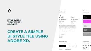 Create a Simple UI Style Tile Using Adobe XD [upl. by Orford127]