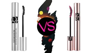 DiorShow Iconic Overcurl Mascara vs YSL The Curler Lengthening and Curling Mascara [upl. by Risser]