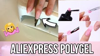 POLYGEL NAGELS UITPROBEREN VAN ALIEXPRESS 👀 [upl. by Harley]