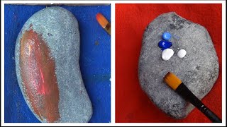 Easy Acrylic Painting on Stone l Satisfying Rock Art l Art compilation l Painted Rock [upl. by Eirroc]