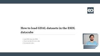 How to load GDAL datasets in the EarthDataLab data cube [upl. by Retsbew]