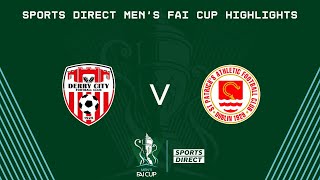 Sports Direct Mens FAI Cup Second Round  Derry City 30 St Patricks Athletic  Highlights [upl. by Inavihs]