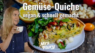 Gemüse Quiche Rezept  Super lecker und einfach gemacht [upl. by Ymmat227]