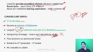 ENT Paranasal Air Sinuses concept for neetpg Inicet Fmge Next mbbs and nextfellow [upl. by Fanchet]