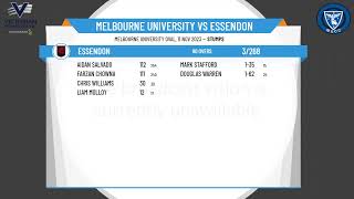 Victorian Premier Cricket  Kookaburra Mens Firsts  Rd4  Melbourne University v Essendon  Day 1 [upl. by Amaso]