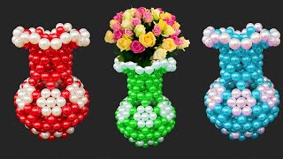 How To Make Flower Vase  Flower Pot  Beaded Flower Vase  Pearl Flower Pot  Putir Fuldani [upl. by Broome]