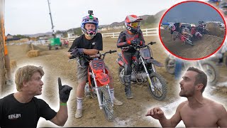 INSANE Pit Bike Race Ends With FIGHT BROKEN ANKLE [upl. by Any]