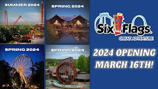 Six Flags Great Adventures 2024 Opening Dates CONFIRMED [upl. by Nyrac]