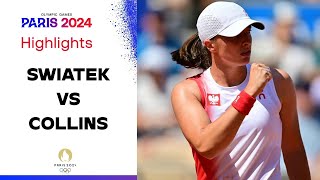 Iga Swiatek vs Danielle Collins HIGHLIGHTS  Olympics Paris 2024 [upl. by Notyarb501]