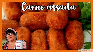 CROQUETE DE CARNE ASSADA CREMOSO Receita secreta da tia Clô Segredo de família [upl. by Lamdin335]