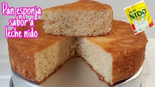 PAN ESPONJA SABOR A LECHE NIDO👌Un sabor único y delicioso😋Para pasteles de 3 leches [upl. by Aday]