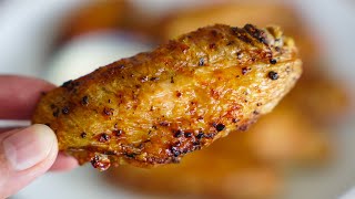 Air Fryer Chicken Wings Crispy Without Oil or Flour [upl. by Beshore]