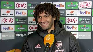 quotI felt like I was going to score tonightquot Arsenal striker Elneny foresaw goal in Dundalk win [upl. by Marek]