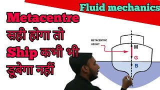 Metacentric height  metacentric height fluid mechanics  metacentric height in hindi  metacenter [upl. by Darren662]