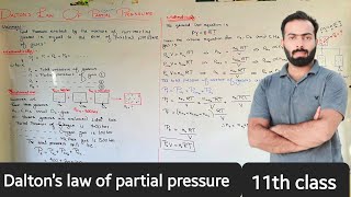 Dalton’s law of partial pressure  ch3  11th class Chemistry [upl. by Barnaba]