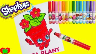 Shopkins Peta Plant Crayola Coloring with Gudetama and Surprises [upl. by Dareece]