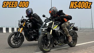 NS400z vs Triumph Speed 400 Drag Race [upl. by Gussy]