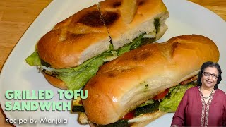 Grilled Tofu Sandwich  Tofu Sandwich Recipe  Vegan Tofu Sandwich  Tofu and Vegetable Sandwich [upl. by Elamor]