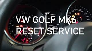 VW Golf 6 HOW TO RESET SERVICE [upl. by Miru]