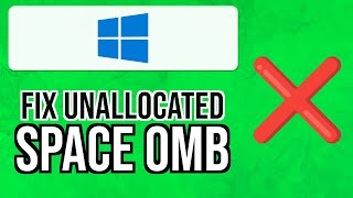 How to FIX UNALLOCATED SPACE 0MB ERROR While Reinstalling Windows 2024  System Drive Needs 52GB [upl. by Alih506]