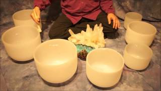 Crystal Bowl Chakra 70 Min Meditation C to B  Low to High Tones [upl. by Yretsym]