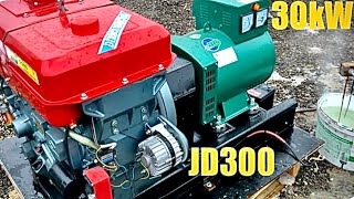 Jiangdong JD300 diesel  30kW generator test run [upl. by Lleynod137]