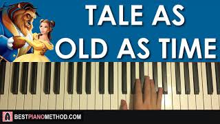 HOW TO PLAY  Beauty And The Beast  Tale As Old As Time Piano Tutorial Lesson [upl. by Hayotal]