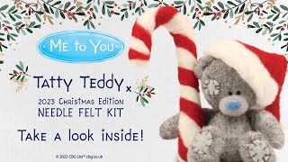 Tatty Teddy Needle Felt Kit Christmas 2023 Edition  Look inside [upl. by Ayokahs]