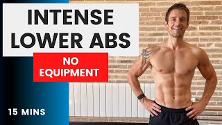 Intense Lower Abs  No Equipment at Home  15 Minutes  CrockFit [upl. by Eidassac]