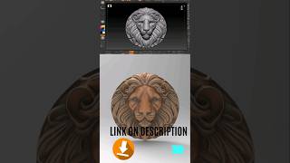 Lion Head Plaque 3D Model for CNC and 3D Printing stlfile 3dmodel cnc [upl. by Alleinnad]