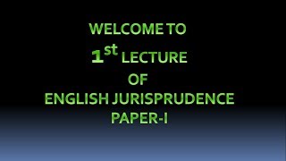 ENGLISH JURISPRUDENCE LECTURE1 IN URDUBY BRILLIANT LAW COLLEGE [upl. by Iruyas]