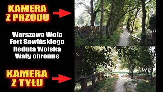 Wały Reduty Wolskiej Warszawa Wola  Nagranie z dwóch kamer jednocześnie widok z przodu i z tyłu [upl. by Raskin]