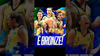 MEDALHA DE BRONZE PRO BRASIL NO VÔLEI FEMININO OLIMPÍADA 2024 [upl. by Filmer]