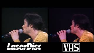 Michael Jackson  Ill Be There  Live Royal Brunei  LaserDisc Vs VHS Comparation [upl. by Atinet752]