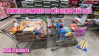 PRIMEIRA COMPRAS DO MÊS SENDO MÃE SOLO👩‍👦‍👦❤️ ASSAÍ ATACADISTA  MÊS DE MARÇO [upl. by Narruc]