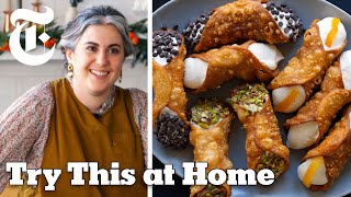 Make Perfect Cannoli With Claire Saffitz  Try This at Home  NYT Cooking [upl. by Hodge]