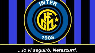 Inno Inter  Pazza Inter Amala Testo  Himno del Inter de Milan Letra [upl. by Fabrianne]