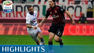 Milan  Sampdoria  01  Highlights  Giornata 23  Serie A TIM 201617 [upl. by Neemsaj]