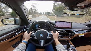 2022 BMW 530i Sedan POV ASMR  Walkaround and Test Drive [upl. by Mendelsohn]