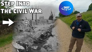 The Sunken Road at Fredericksburg 360°  Civil War Then amp Now [upl. by Iderf]