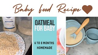 Oats amp Rice Powder recipe  Oats Rice porridge recipe for babies 6 months  Baby food recipe food [upl. by Ginni]