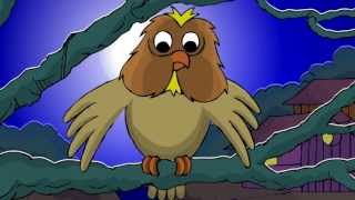 Theres A Big Eyed Owl  English Nursery Rhymes  CartoonAnimated Rhymes For Kids [upl. by Maribelle501]