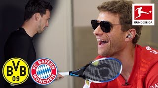 Thomas Müller vs Mats Hummels  Der KlassikerChallenge [upl. by Ahsakat763]