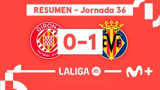 Girona FC 01 Villarreal CF  LALIGA EA SPORTS Jornada 36  Resumen  Movistar Plus [upl. by Tricia]